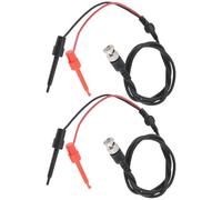 Briny River 2 cavi da BNC a doppio gancio di prova per oscilloscopio sonde clip cavo coassiale per test elettrici