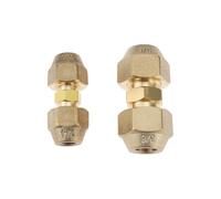 Briny River 2 connettori di prolunga per tubi in rame con dadi svasati, adatti per condizionatori d'aria, diametro connettore 3/8" 1/4"