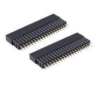 Briny River 2 Connettori Femmina A 40 Pin Extra Alti Per Scheda PCB A 3 File 2,54 Mm Compatibile Con Raspberry Pi 51,4 X 5 X 6 Mm.