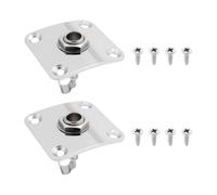 Briny River 2 pezzi 1/4 di uscita jack di ingresso jack Socke 35 x 25 x 10 mm 6,35 mm compatibile con Les Paul, argento