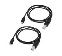 Briny River 2 Pezzi Cavo Per Stampante Micro USB 5 Pin Maschio A USB Tipo B Con Funzione OTG Per Stampante Scanner Pianoforte Elettronico 1 M