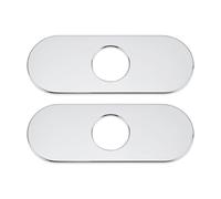 Briny River 2 Pezzi Copri Foro Rubinetto Lavello Cucina 304 Acciaio Inox Copertura Decorativa Rubinetto Deck Per 1 O 3 Fori Cucina 160x35x6mm Placcatura