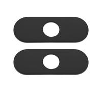 Briny River 2 Pezzi Copri Foro Rubinetto Lavello Cucina 304 Acciaio Inox Copertura Decorativa Rubinetto Deck Per 1 O 3 Fori Cucina 160x35x6mm Nero