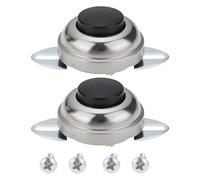 Briny River 2 Pezzi Interruttore A Pulsante Impermeabile 12V 24V Per Auto Barca Pista Carrello Da Golf Aria Treno Clacson