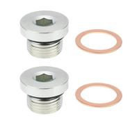 Briny River 2 Pezzi M18x16mm Rondelle In Rame Viti Di Scarico Olio Della Trasmissione Della Coppa Olio Esagonali 07119905428 7119905428 Compatibile Con Porsch Boxster