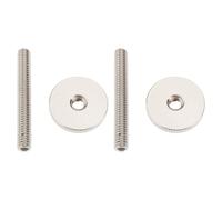 Briny River 2 pezzi M4 Tune-o-matic Bridge Post e ruote per pollice compatibili con ABR-1 Nickel