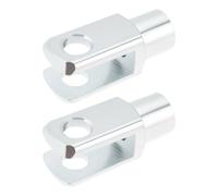 Briny River 2 pezzi M8 x 1,25 cilindro pneumatico asta forcella estremità 42 mm filettatura femmina destra connettore a Y per apparecchiature di automazione elettronica