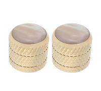 Briny River 2 Pezzi Manopole A Cupola Per Chitarra Elettrica Telecaster A Doppia Linea In Acciaio Bianco Compatibile Con Fender E Basso Oro