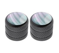 Briny River 2 Pezzi Manopole A Cupola Per Chitarra Elettrica Telecaster A Doppia Linea In Acciaio Bianco Compatibile Con Fender E Basso Nere.