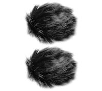 Briny River 2 Pezzi Microfono Antivento Filtro Pop Copertura Microfono Protettore Compatibile Con TASCAM X6 X8 Microfono (Lana Spiky Nero E Bianco)