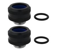 Briny River 2 Raccordi per Raffreddamento Ad Acqua G1/4" per Tubi Rigidi da 14 Mm Compatibile con PC Sistemi di Raffreddamento A Liquido Neri