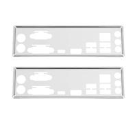 Briny River 2 x I/O PC Backplane Shield compatibile con ASUS PRIME B250M-A Argento