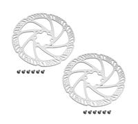 Briny River 2x Dischi Freno Da 160 Mm A 6 Fori TR160?24 Con Viti Per MTB E Bici Da Strada