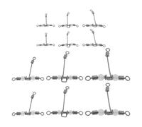 Briny River 30 Pezzi T-Type Glowing 3-Way Cross-Line Swivels 6 Specifiche Compatibili Con Esche Morbide Esche Dure Ami Da Pesca Spinner Per La Pesca Notturna Perline Luminose