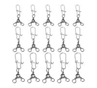 Briny River 30pcs Pesca 3 Vie Girevole Snaps Triple Girevole Misura 2# 6# 8# Connettori per esche da pesca