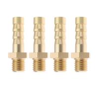 Briny River 4 Connettori Per Tubo Flessibile In Ottone Con Attacco M8 X 1,0 A 6 Mm Per Sistemi Di Alimentazione Aria/carburante Marini