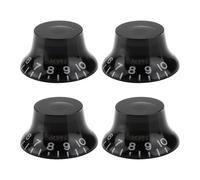 Briny River 4 manopole riflettenti per chitarra compatibili con chitarra elettrica Les Paul, 26 x 13 mm, albero 6 mm, 24, nero