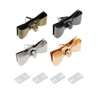 Briny River 4 Pezzi 55x23mm Eleganti Fermagli Per Borse A Forma Di Fiocco Per Borse A Tracolla Fai Da Te (4 Colori In Totale)