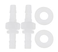 Briny River 4 Set 6-M8-6 6mm Raccordo Per Paratia Con Estremità Doppia In Plastica Per Tubo Flessibile Con Guarnizione Per Tubo Con Diametro Interno Da 6mm Adattatore Per Giunto Esagonale
