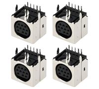 Briny River 4pcs MINI DIN10P AV Port Audio Video Jack di Ricambio Per Riparazione Scheda PCB Compatibile con Sega Saturn