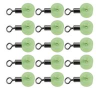 Briny River 50 Pezzi Girelle A Puleggia 22x10 Mm Separatore Per Amo Da Pesca In Plastica Con Forcella Apertura 1,5 Mm Anti-impigliamento Luminoso