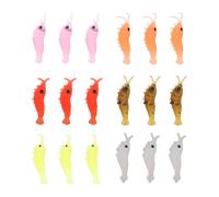 Briny River 60x Esche Da Pesca In Silicone Morbido Per Gamberetti Gamberetti Luminosi Per La Pesca In Acqua Dolce 2,8 Cm 0,3 G