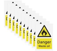 Briny River Cartello Di Pericolo Olio Esausto Da 10 Pezzi 150x100 Mm Per Officine Di Riparazione Auto Industriali Navi Depositi Di Petrolio
