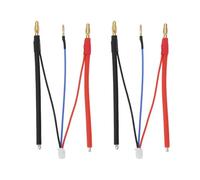 Briny River Cavo Di Ricarica Lipo Bilanciato 2S Da 2 Pezzi Stagnato Nudo Con Connettori A Proiettile Da 4 Mm E 2 Mm Per RC Fai Da Te