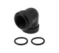 Briny River G1/4 Adattatore per tubo rigido a 90 gradi TWT90KNS-K12 per tubo rigido OD14mm (nero)