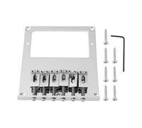 Briny River Gitarrenbrücke 101 X 89 Mm Kompatibel mit Telecaster-Gitarre Silberchrom