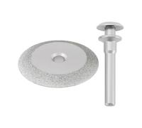 Briny River Mola Diamantata A Doppia Faccia Da 45° Con Gambo Da 1/4 Di Pollice Per Riparazione Filettata Tungsteno E Affilatura Di Lame Per Tosaerba