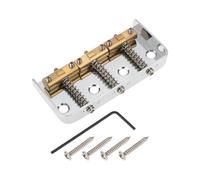 Briny River Ponte corto per chitarra, selle compensate in ottone, compatibili con chitarra Telecaster, colore argento