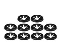 Briny River Rondelle Starlock a 6 denti, 4 mm, 100 pezzi, clip a pressione in acciaio da 11,5 mm, per albero da 4 mm