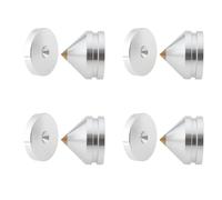Briny River Set Di 4 Piedini Isolanti In Lega Di Alluminio Per Altoparlanti 23x20 Mm Cuscinetti Conici Antivibrazioni Per Giradischi E Lettori CD