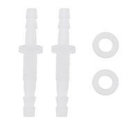 Briny River Set di 4 raccordi per tubi in plastica a doppia estremità 4-M6-4 da 4 mm con guarnizione per tubo di diametro interno 4 mm, adattatore di giunzione esagonale per