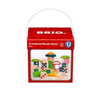 BRIO 25 Mattoncini in Legno con Motivi, Giochi per la Prima Infanzia, Giochi per Bambini, Età Raccomandata 12+ Mesi, Giochi Educativi