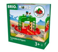 PIATTAFORMA GIREVOLE turntable & figure BRIO world 33476 trenini IN LEGNO E PLAS