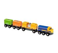 BRIO 33982 Treno Cargo Magnetico Legno Ferroviario Mondo Set Motore Giocattol...