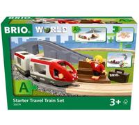 Brio world - starter set trenini in legno, 22 pezzi, 3+