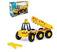BRIO BUILDER - Autotrasportatore Volvo con Luce, Kit costruzioni Veicolo da Cantiere, 55 Pezzi, Età 3+ Anni