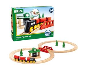 BRIO Classic - Set trenino, classica figura a 8, Treno in legno +24 anni