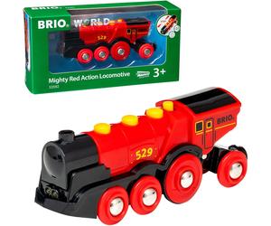 BRIO Grande Locomotiva Rossa a Batterie - Con Luci, Suoni e Modalità Manuale