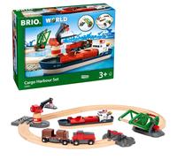 Brio World - Set Servizio Ferroviario Portuale | Pista In Legno Per Bambini | Treno Brio Bambini 3 Anni O Più | Idee Regalo | Regalo 3 Anni