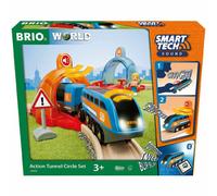BRIO Set Ferrovia con Tunnel Azione Smart Tech Sound Pista Trenino Circolare con