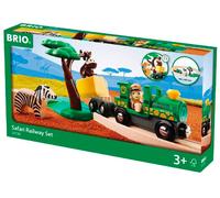 Brio Starter Set Ferrovia Safari - Set Ferroviario in Legno 17 Pezzi