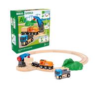 BRIO World - Starter Set Solleva e Carica, Set Costruzioni Trenino in Legno da 1