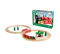 Brio World - 33028 Set classico Figura 8 - Set di giocattoli in legno da 22 pezzi con accessori e binari | Migliora la creativit | Giocattoli compat