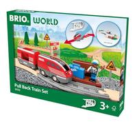 BRIO World - 36102-Set di Treni con Motore a ritrazione, Accessori per Bambini dai 3 Anni in su, 63610200