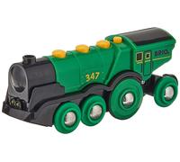 BRIO World Big Verde Azione Locomotiva 33593 Alimentato a Batteria Testa Luce