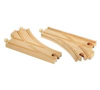 BRIO World - Binari di scambio curvi, Accessorio ferrovia in legno +3 anni